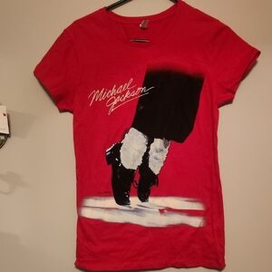 Michael Jackson Red Graphic T-Shirt
